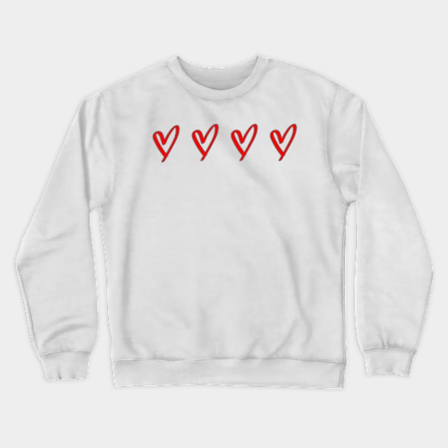 Love hearts Crewneck Sweatshirt by gmnglx